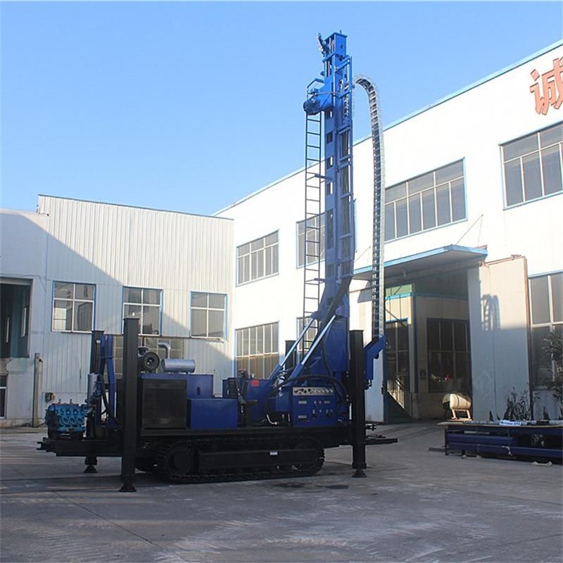 600meters Deep Depth Crawler Hydraulic Hard Rock Water Well Drilling Rig Machine