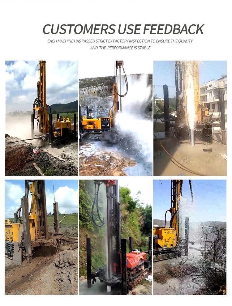 Wheel Type 150m Air and Mud Water Well Drilling Rig