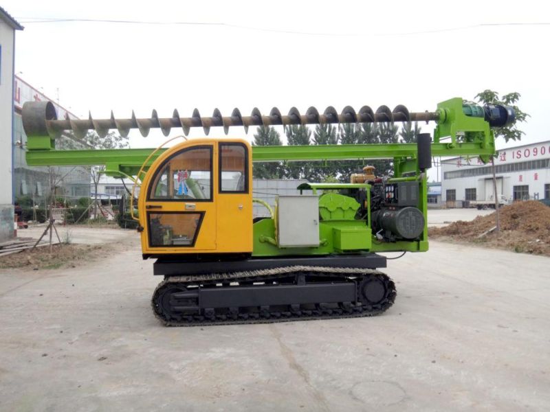 Diesel Engine Large Torque Hydraulic Rotary Construction Drill Crawler 360-6 Long Screw Pile Driver