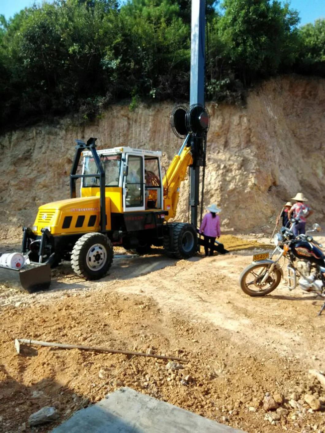 11m Wheeled 180 High Technical Rock Core Machine Engineering Hydraulic Rotary Water Well Drilling