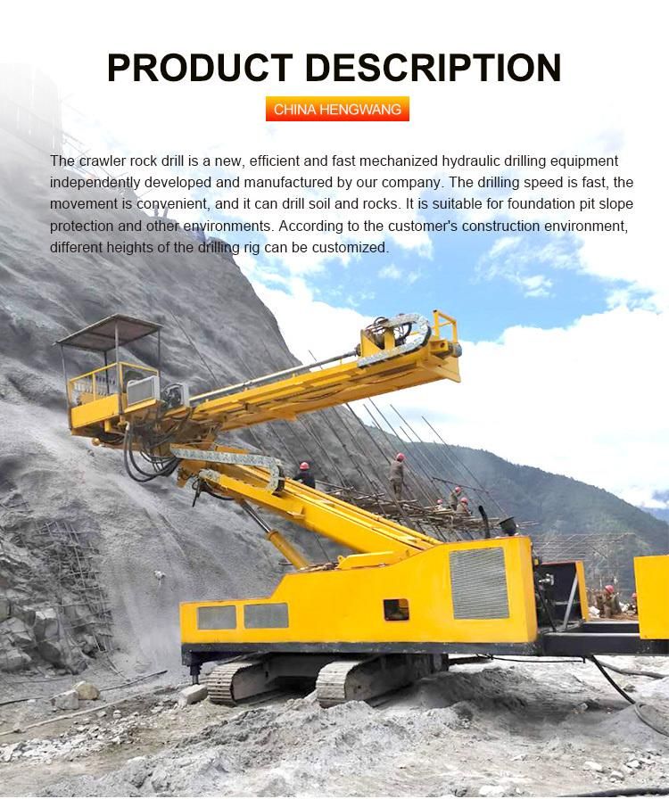 Hydraulic Crawler Mounted Anchor Machine / Anchoring Drilling Rig