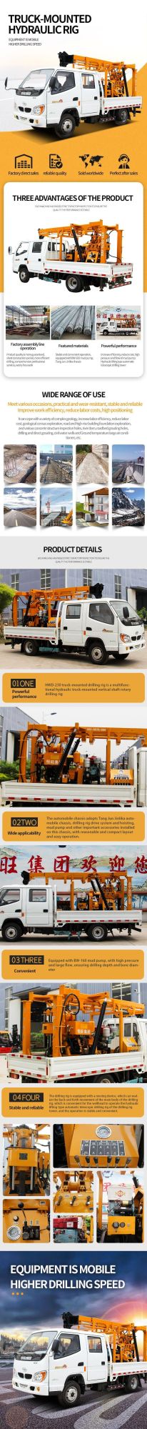 Drilling 2500mm Diameter Truck Mounted Water Well Drilling Rig for Sale