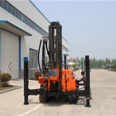 Rubber Crawler Mounted Rotary Well Drilling Machine / 180m Water Well Drilling Rig