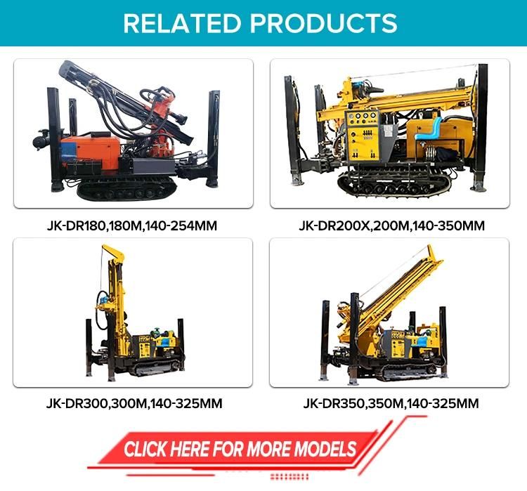 High Efficiency 200m Deep Rotary Safety Hydraulic Machine Water Well Drill Rig