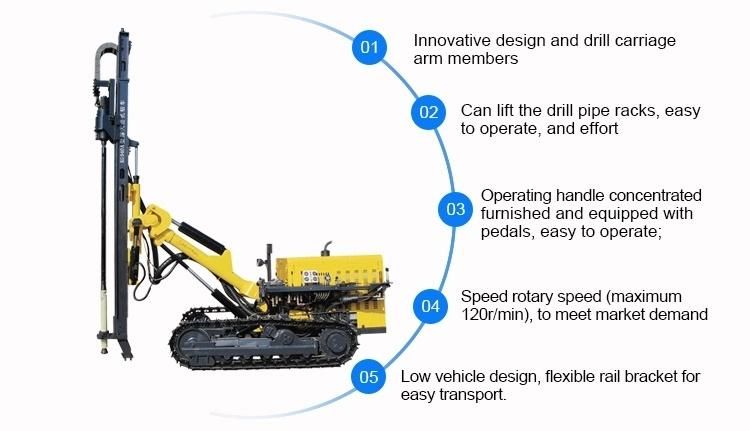 Kg920b Surface DTH Crawler Borehole Drilling Rig Machine