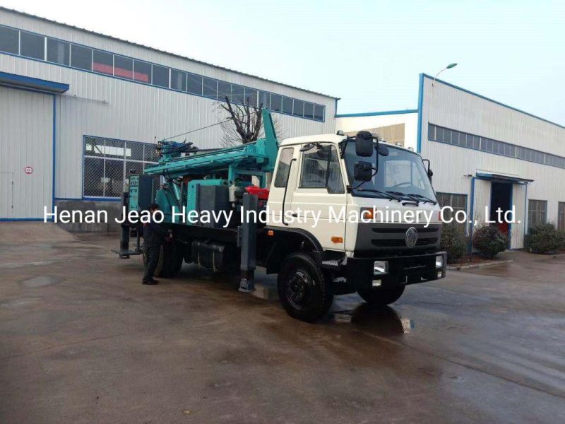 350m Truck Mounted Top Drive Head Hydraulic Borehole Water Well Drilling Rig