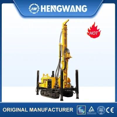 Rubber/Metal Crawler Air and Mud DTH Borehole Drilling Rig Machine