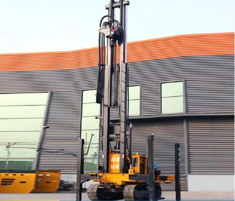 200 Meter Wheeled Type Pneumatic Huge Bore Water Well Drilling Rig Drilling Machine