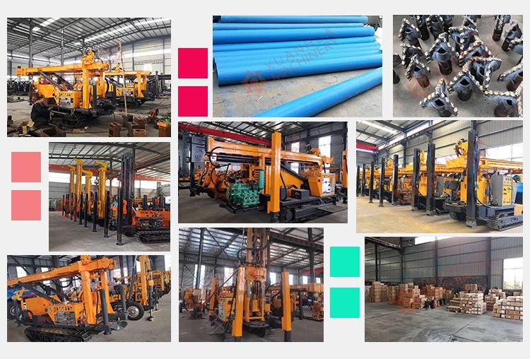 Farm Borewell Drilling Rig Rotary Drilling Rig with Compressor