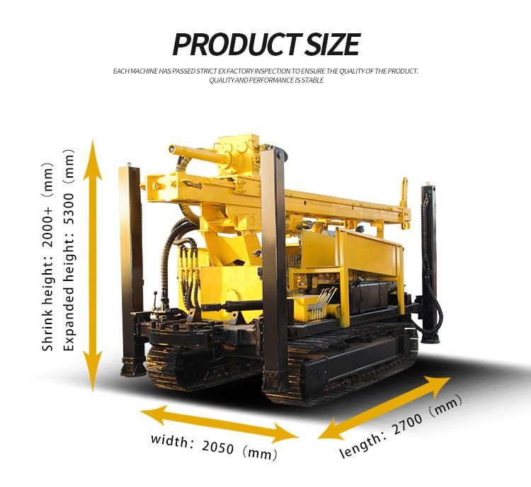 Crawler Air Type Hydraulic Water Well Drilling Machine Deep Wells Drilling Rig