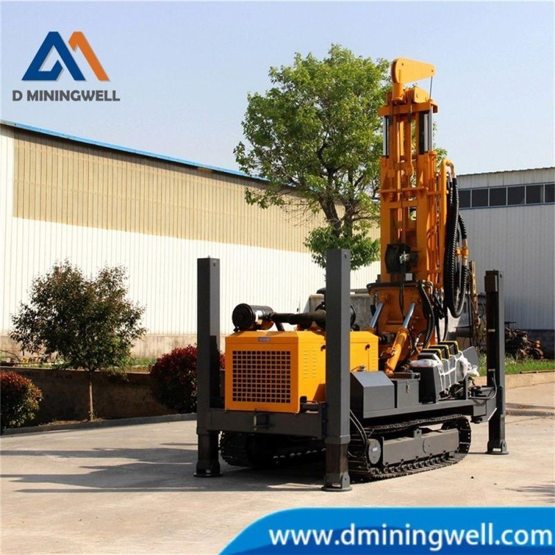 D Miningwell China Made for Wholesales Water Well Drilling Rig 300m Depth Rubber Crawler Drilling Machine