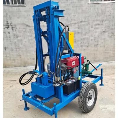 Diesel 130m-150m Drill Rotary Hydraulic Portable Well Drilling Rig with Good Price