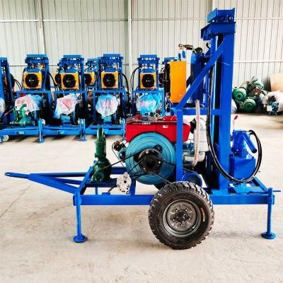 22HP Diesel Deep Water Well Core Drilling Rig Machine 100m Hydraulic Mine Drilling Rigs Rotary Hole Borehole Drill Machines for Sale