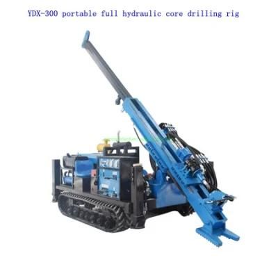 300m Crawler Portable Full Hydraulic Power Head Geotechnical Core Drilling Rig