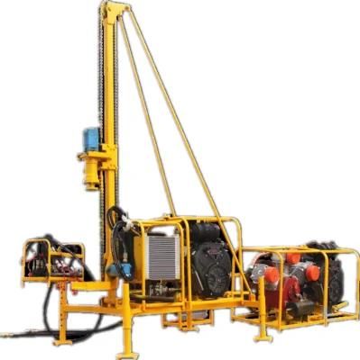 Hot Sales Portable Mountain Blast Hole Drilling Rig with Air Compressor