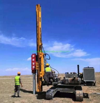 Crawler Mounted Solar Hammer Pile Driver