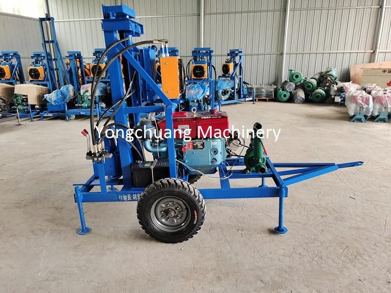 Hydraulic Water Well Drilling Machine for 100m with Electric Starter Function