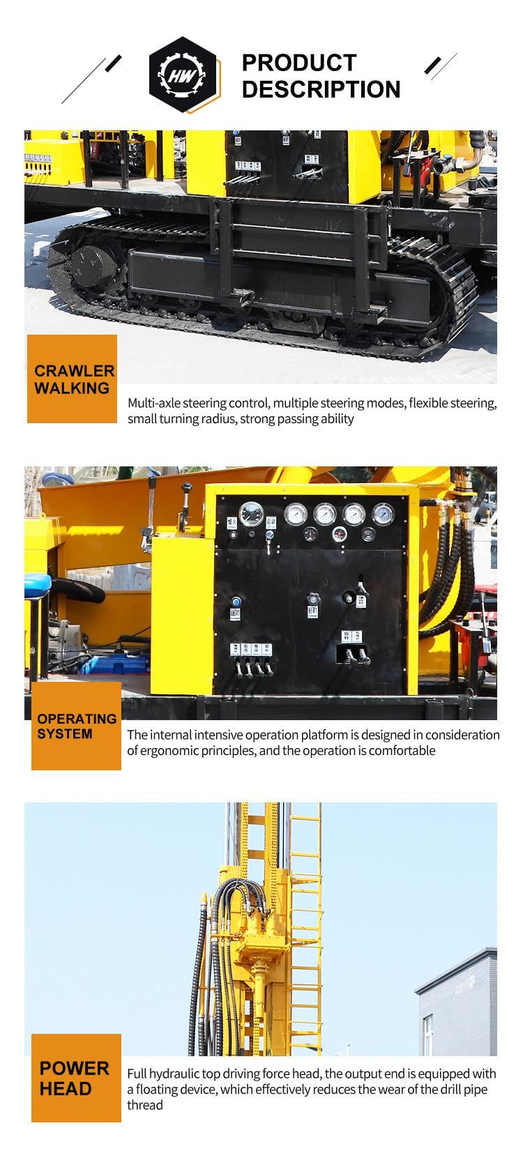 Crawler Type Pneumatic Water Well Drilling Rig 300 Meter Water Well Drilling Rig for Sale