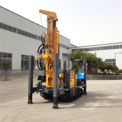 10inch Diameter 180m Deep Small Steel Track Water Well Drilling Rotary Crawler Mounted Drill Rig