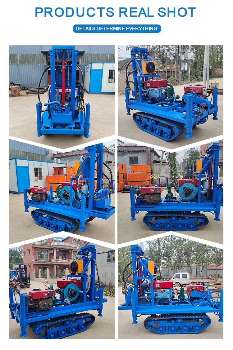Small Diesel Portable 100m Water Well Drilling Rig Machine