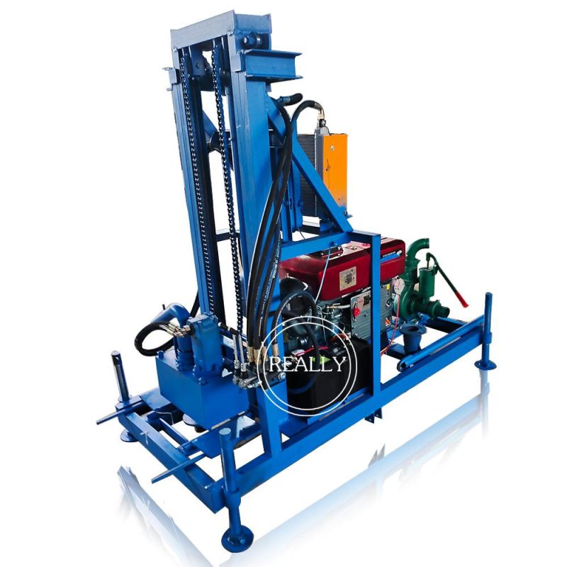 100m Deepth Portable Borehole Well Drilling Rig Diesel 22HP Drilling Rig Machine Water Well Drilling Machine