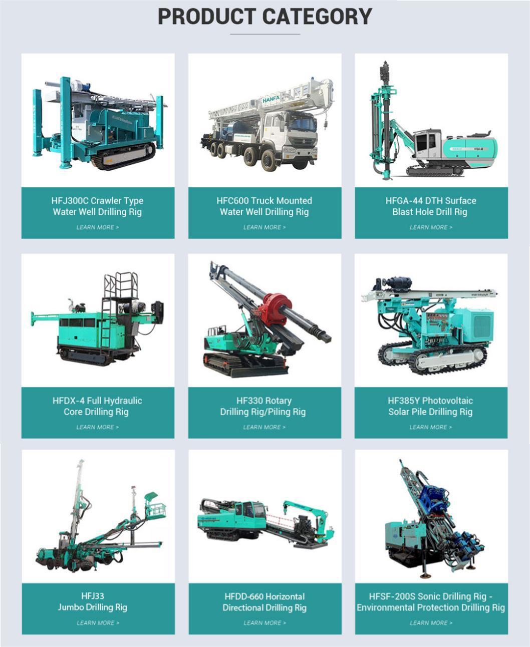 High Efficiency Small Piling Hf-W11 Hydraulic Rotary Drilling Rig