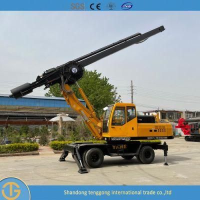 Wheel Type Drilling Rig Piling Machine Pile Driver Drill Rig Equipment