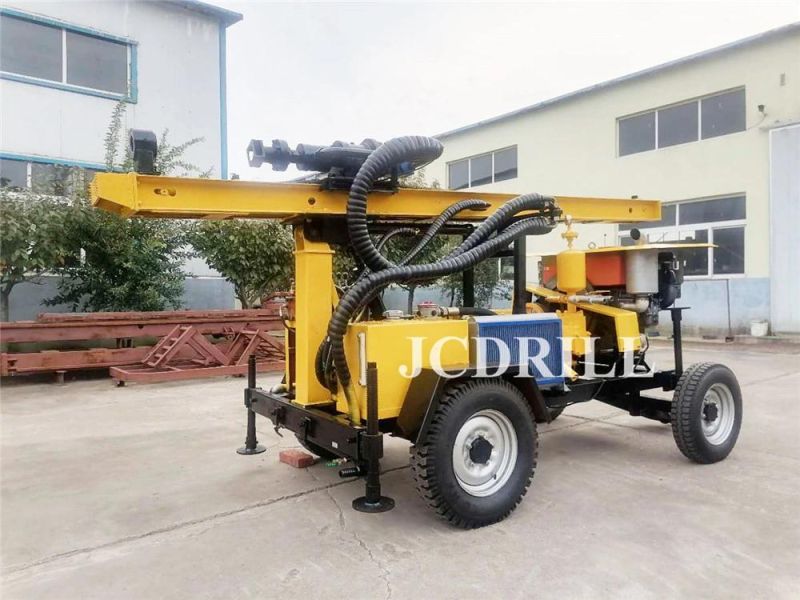 100m Portable Trailer Mounted Small Water Well Drilling Rig Hydraulic Drill Rig