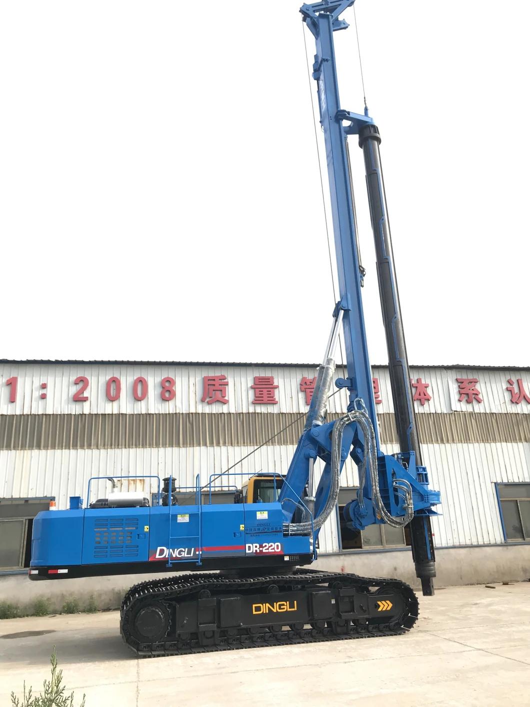 5-60m Crawler Bored Tractor Dr-220 Economical Deep Well Oil Crawler Manufacturer Water Well Drilling Rig