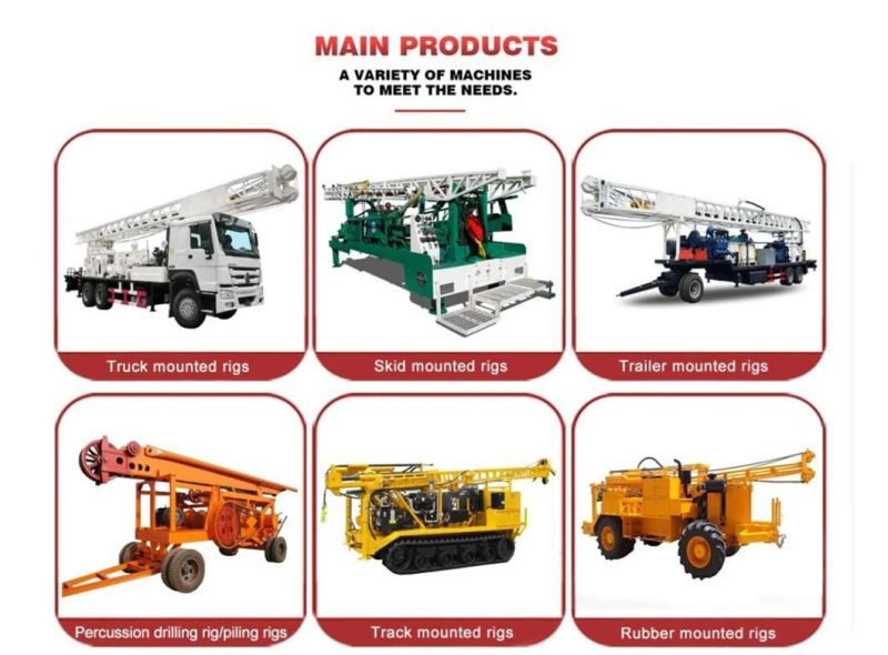 China Product/Manufacturer/Vehicle Wheel Drilling Rig/Drilling Rig/Hydraulic, Water Well Drilling Rig, Can Drill 20m Deep, 1.5m Aperture