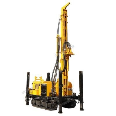 Crawler Base Water Well Drilling Rig Machine Diesel Engine with 400m Drilling Depth Pneumatic DTH Drill