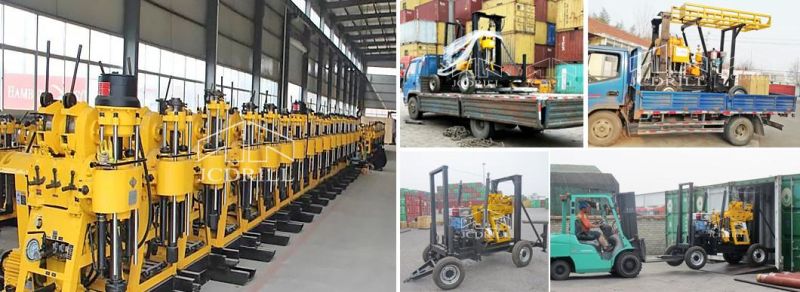 200m Diesel Engine Trailer Water Well Drilling Machine