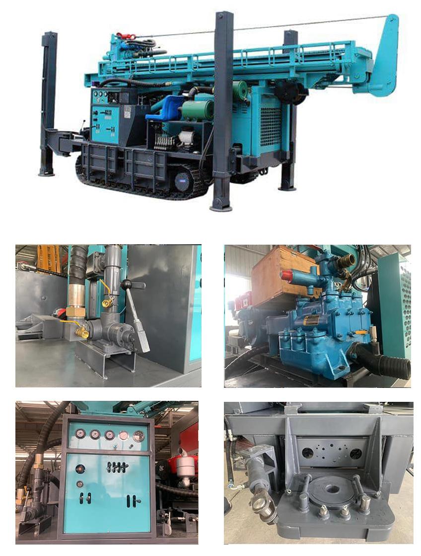 Moneymaker China Feida Jk New Arrival Fy280 Hydraulic Steel Crawler Type DTH Portable Land Borehole Water Drilling Rigs Cost
