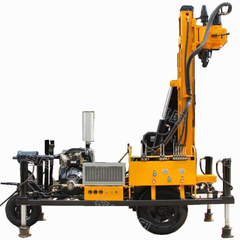 Water Well Drilling Rig with Mud Pump & Air Compressor