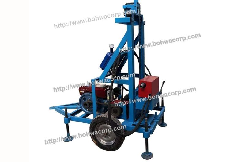 100m Two-Wheel Tracktion Hydraclic Water Well Drilling Rig
