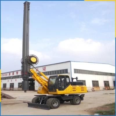 Hot Sale 11m Wheeled Four-Wheel Hydraulic Rotary Earth Auger Drilling Rig