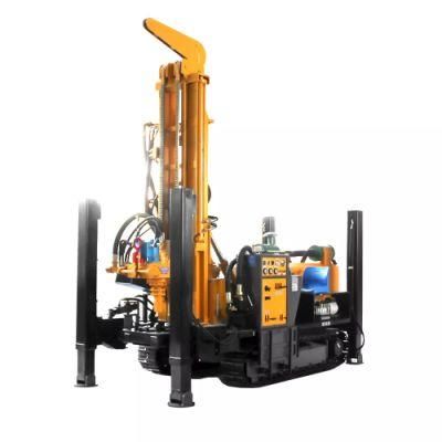 300m Portable Crawler Mounted Water Well Drilling Rig / Rock Drilling Machine