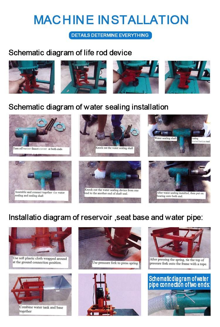 Portable Diesel Engine Rock Water Well Borehole Drilling Rig