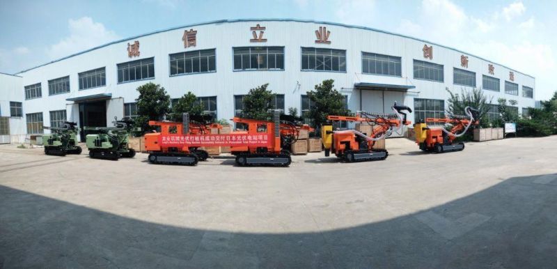 90-400mm Crawler Hydraulic Mine Photovoltaic Solar Spiral Pile Drill Blasting Construction Drilling Rig