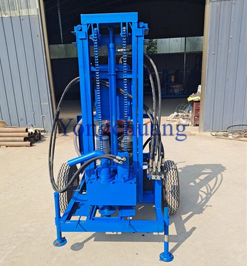 100m of Hydraulic Diesel Drilling Rig with Electric Start Function and Hydraulic Oil Radiator