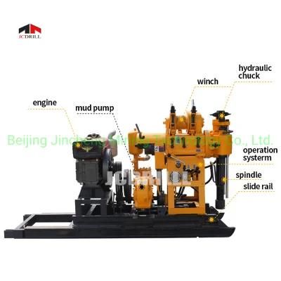 Man Portable Small Water Well Drilling Rig Vertical Spline Drilling Rig for Soil and Rock