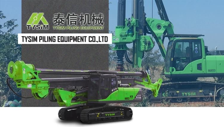 Tysim Kr125 Rotary Hydraulic Drilling Rig with Depth 37m Series Rotary Drilling Rig