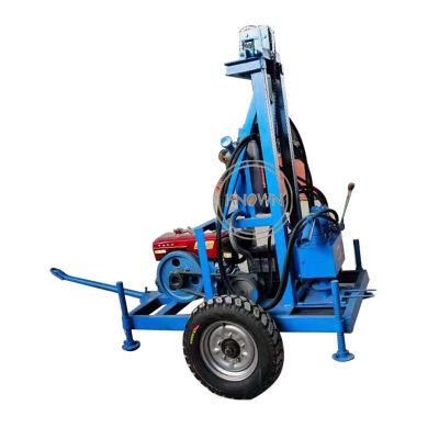 8 Horsepower Diesel Water Well Drill Machine Portable Deep Well Mine Borehole Drilling Rig with Tow Frame