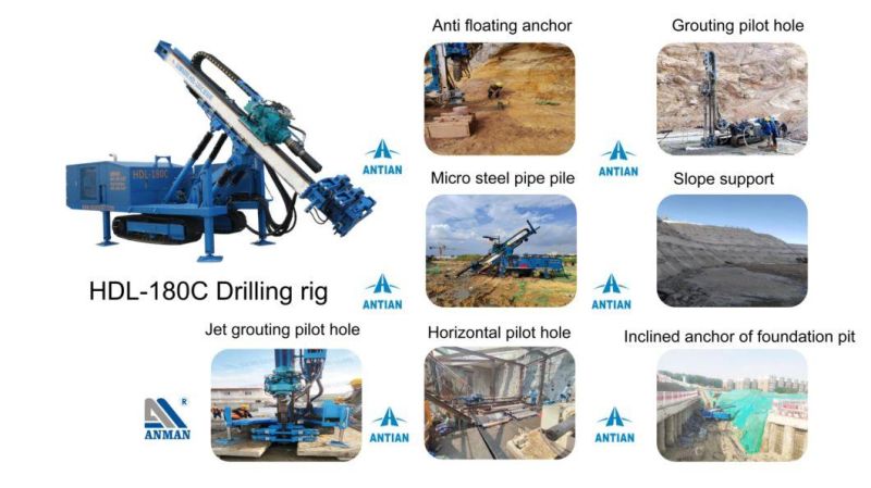 Hdl-180c Geological Disaster Prevention Activity Multifunctional Drilling Rig
