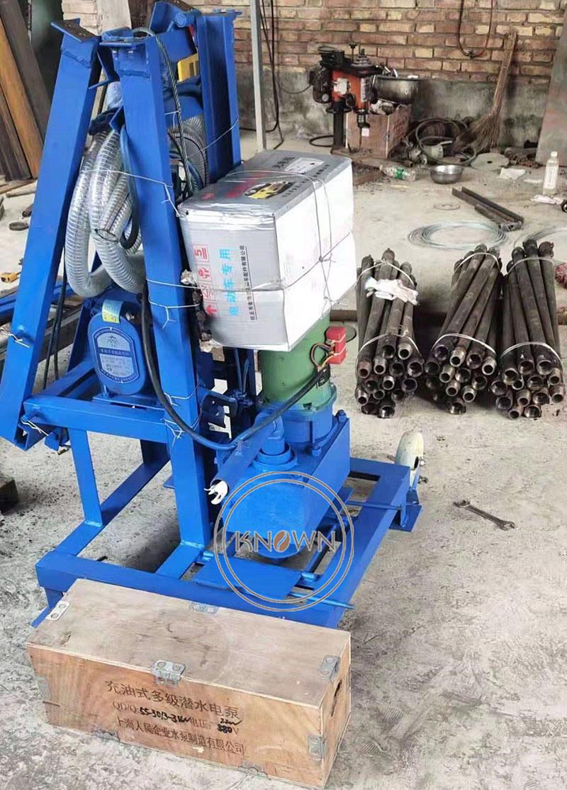 3kw Deep Well Drilling Machine Electric Foldable Water Well Drill Machine Drill Rig Portable Deep Well Borehole Equipment