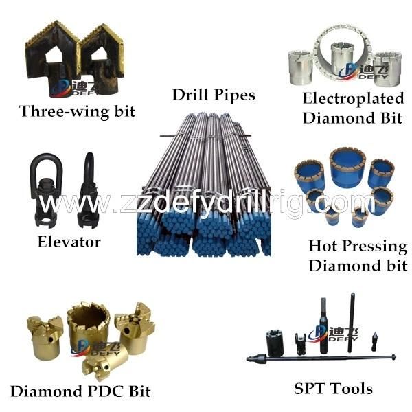 2022 Hot Sale Water Well Borehole Drilling Machine for 200m Soil Investigation Test