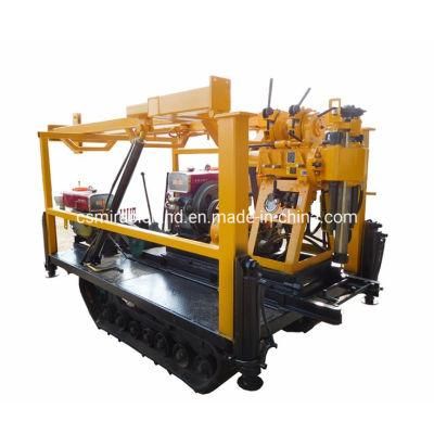 200m Crawler Type Portable Water Well Borehole Core Drilling Rig with Mud Pump
