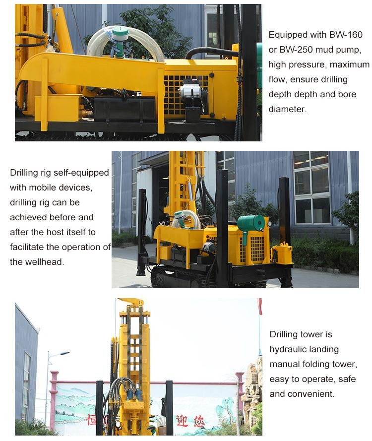 Cheap 300 Meter Deep Well Portable Diesel Water Drilling Rig Machine Price