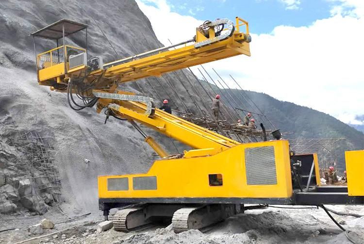 Rock Drilling Machine Fast Mechanized Hydraulic Drilling Equipment Oil Pressure 25MPa Diesel Dual Drive Anchor Drilling Rig for Nigeria