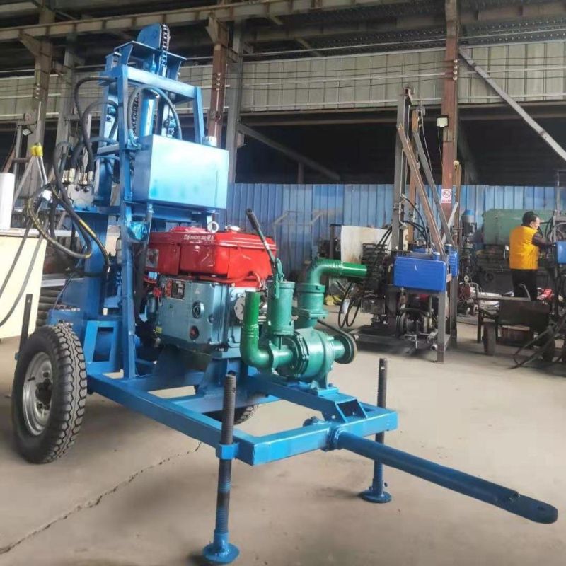 Portable 150m Deep Water Well Drilling Rig Machine